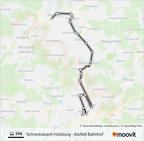 396 Bus Line Map