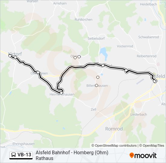 VB-13 Bus Line Map