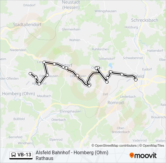 VB-13 Bus Line Map