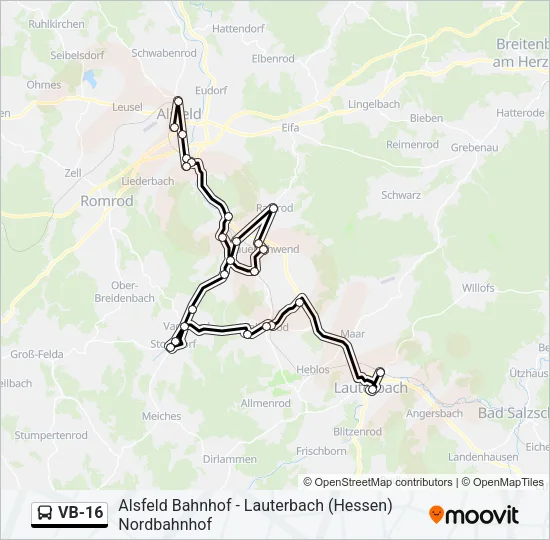 VB-16 Bus Line Map