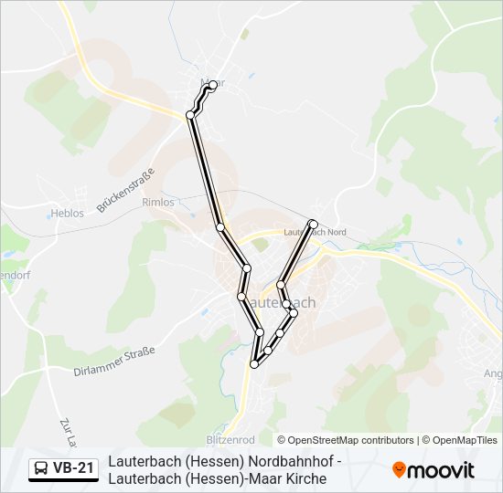 VB-21 Bus Line Map