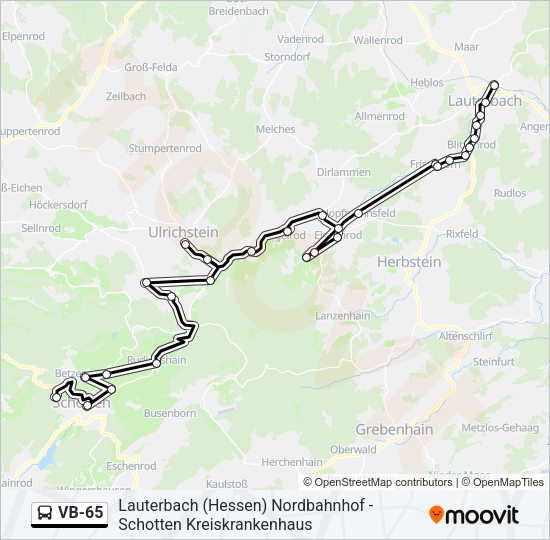 VB-65 Bus Line Map