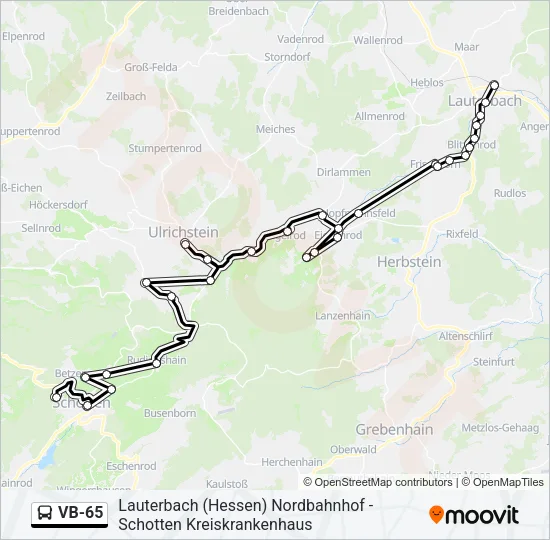 VB-65 Bus Line Map