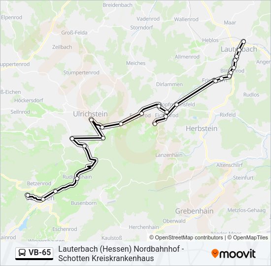 VB-65 Bus Line Map