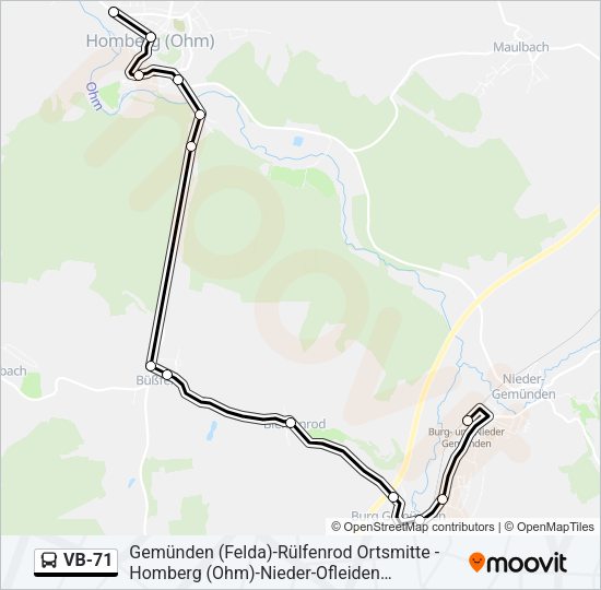 VB-71 Bus Line Map