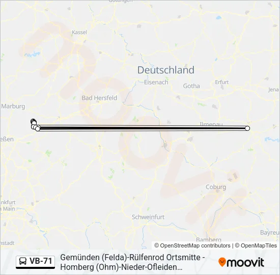 VB-71 Bus Line Map