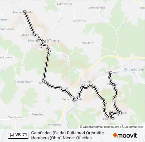 VB-71 Bus Line Map