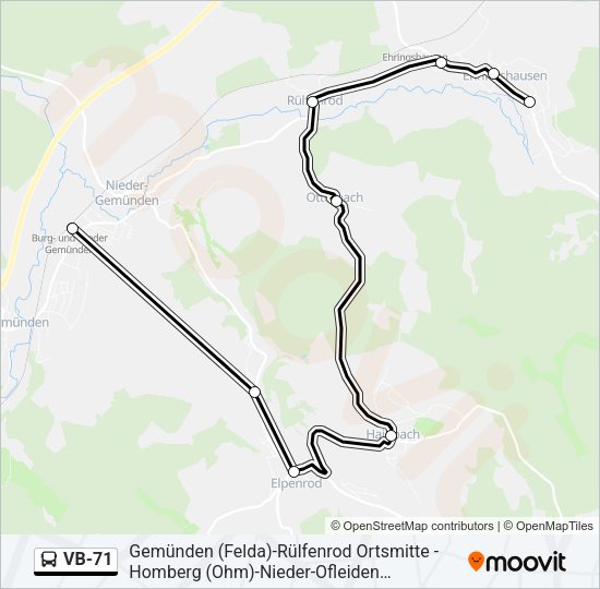 VB-71 Bus Line Map