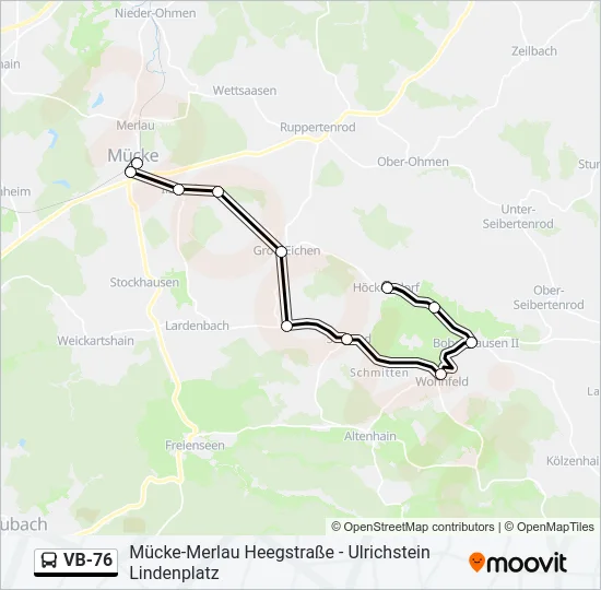 VB-76 Bus Line Map