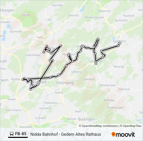 FB-85 Bus Line Map
