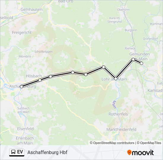 Автобус EV: карта маршрута