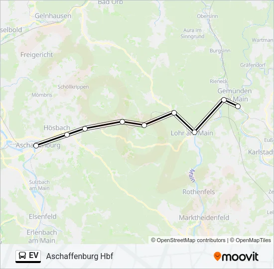 Автобус EV: карта маршрута