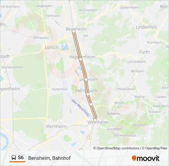 S6 Bus Line Map