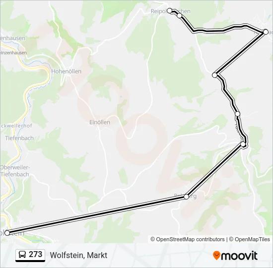 273 Bus Line Map