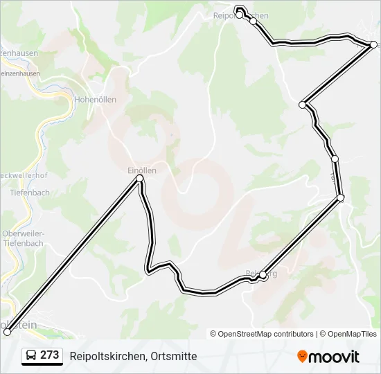 273 Bus Line Map
