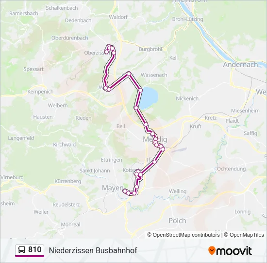 810 Bus Line Map