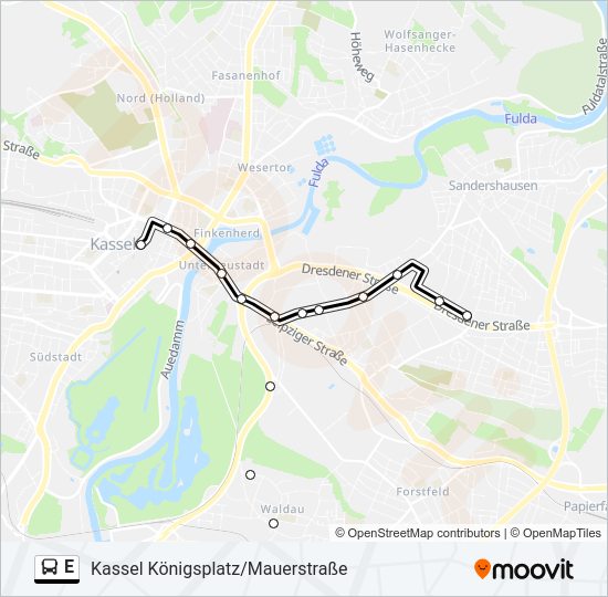 E Bus Line Map