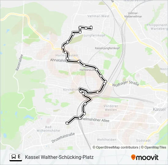 E Bus Line Map