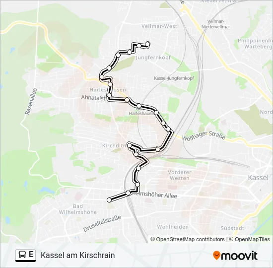 E Bus Line Map
