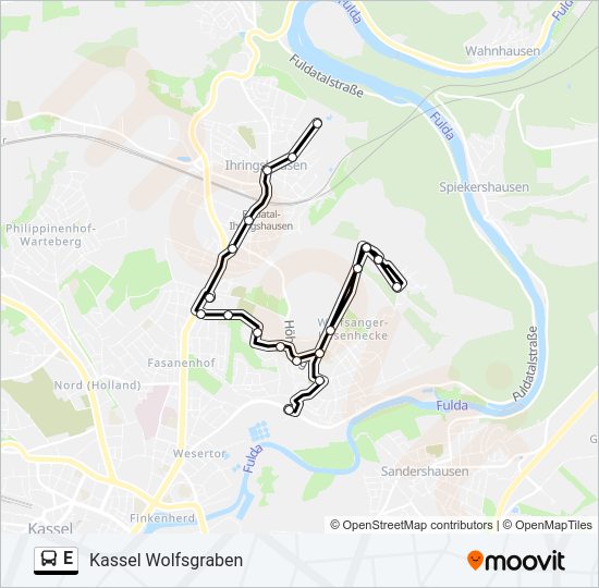 E Bus Line Map