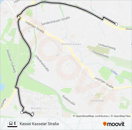 E Bus Line Map