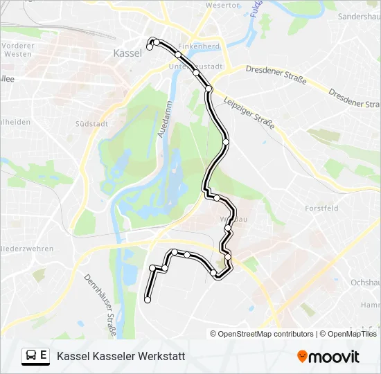 E Bus Line Map