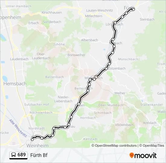 689 Bus Line Map