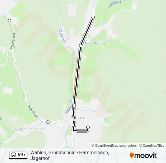 697 Bus Line Map