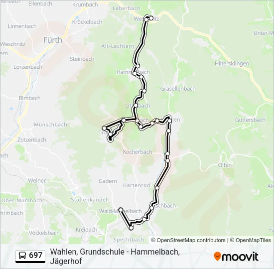 697 Bus Line Map