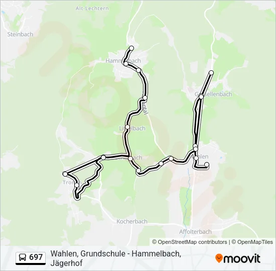 697 Bus Line Map