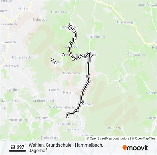697 Bus Line Map