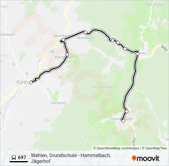 697 Bus Line Map