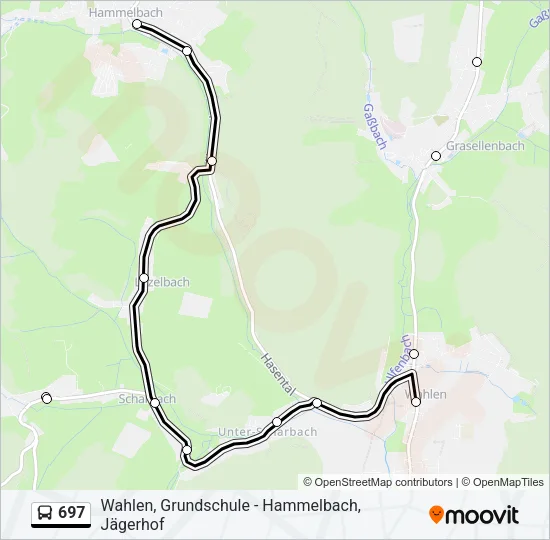 697 Bus Line Map