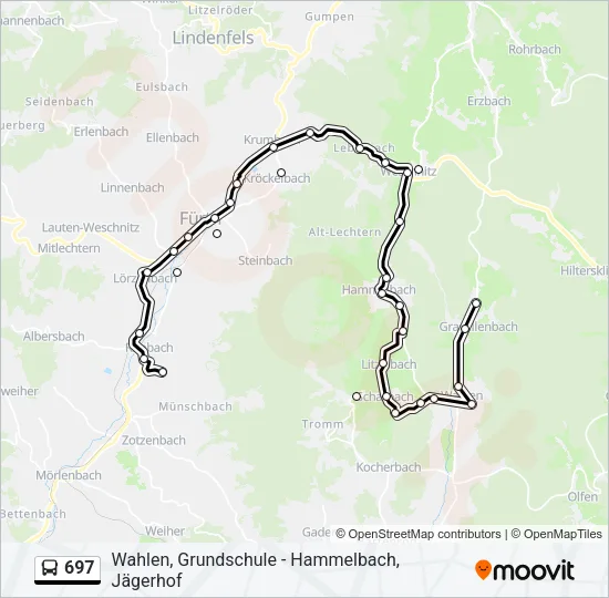 697 Bus Line Map