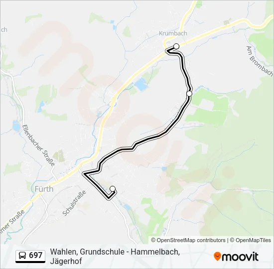 697 Bus Line Map
