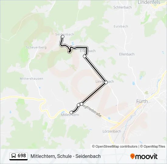 698 Bus Line Map