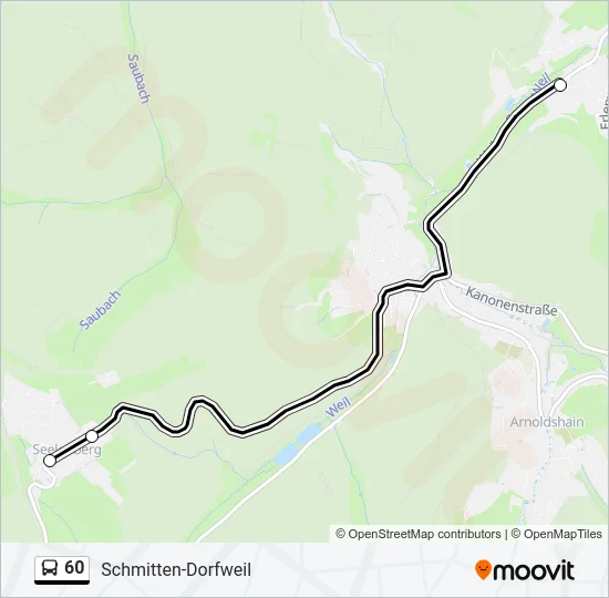 60 Bus Line Map