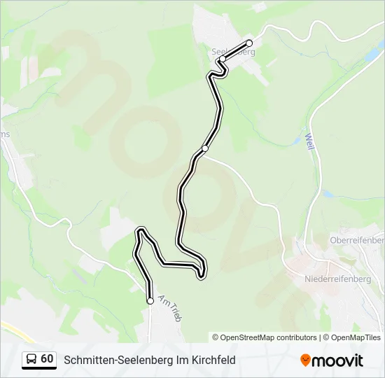 60 Bus Line Map