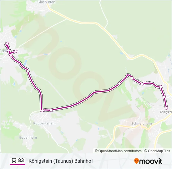 83 Bus Line Map