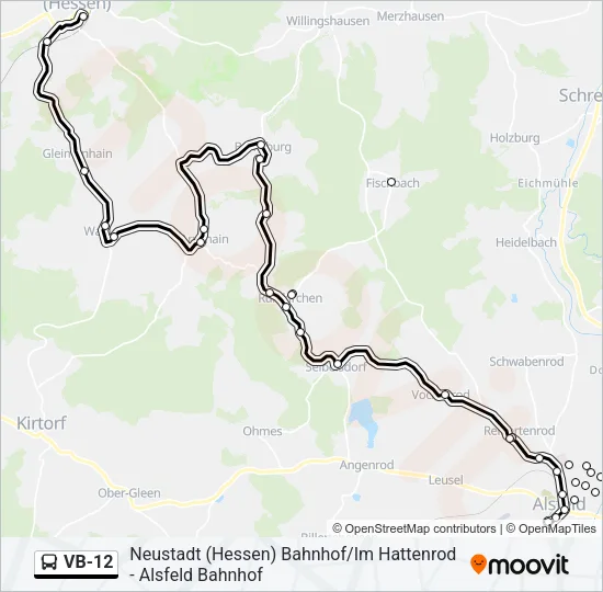 VB-12 Bus Line Map