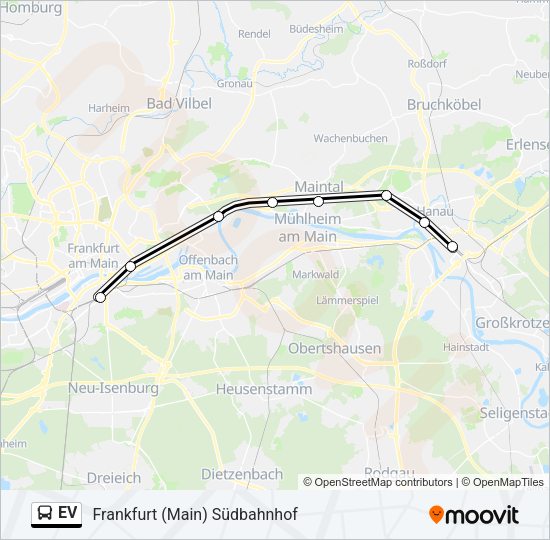 Автобус EV: карта маршрута