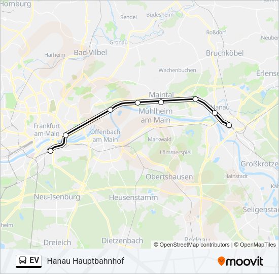 Автобус EV: карта маршрута