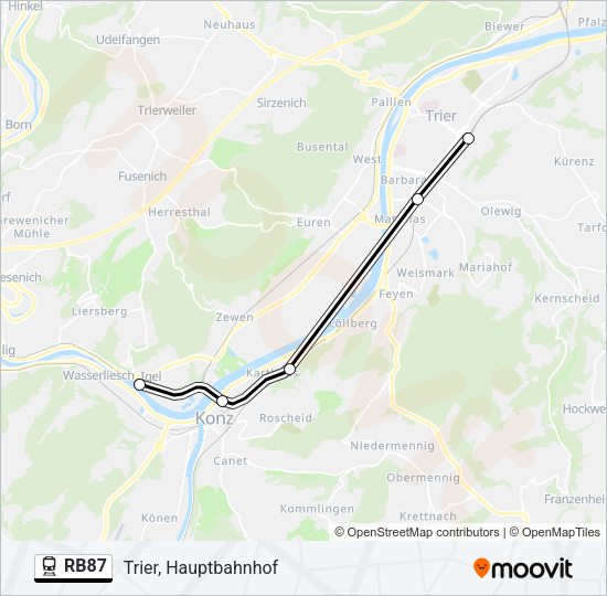 RB87 Train Line Map