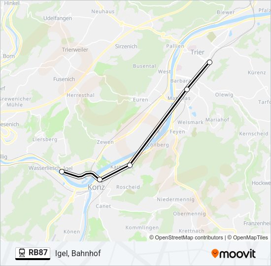 RB87 Train Line Map