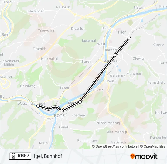 RB87 Train Line Map