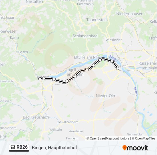 RB26 Bus Line Map