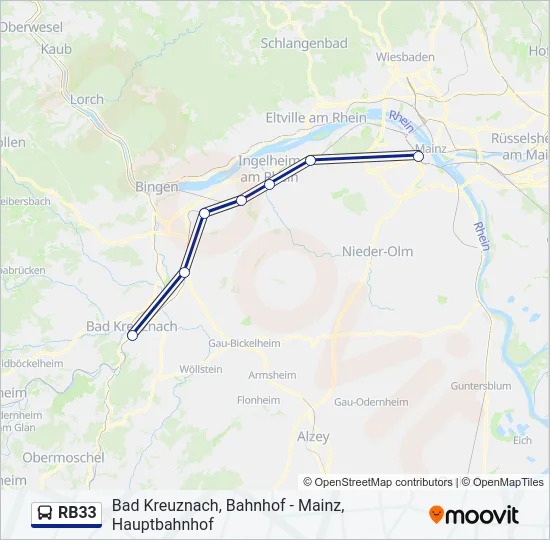 RB33 Bus Line Map
