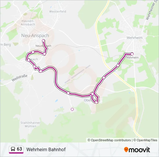 63 Bus Line Map