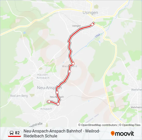 82 Bus Line Map