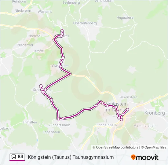 83 Bus Line Map